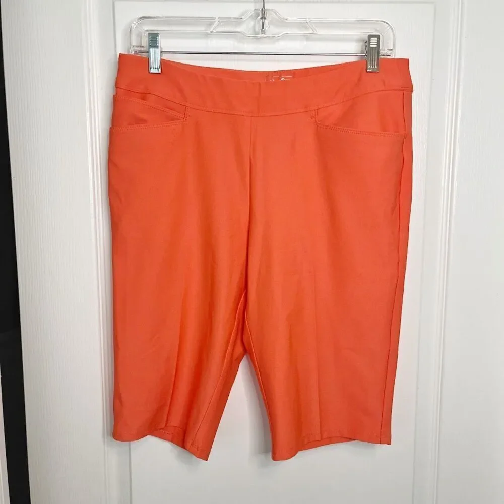 Adidas Pull On Pocket Bermuda Dress Stretch Climacool Sport Walking Shorts